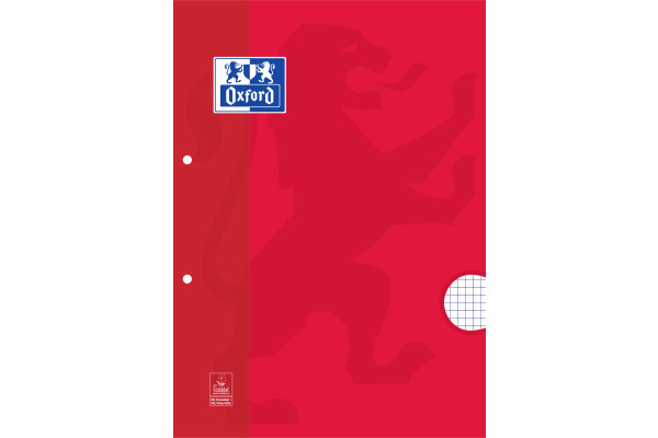 OXFORD Notizblock A4 400075509 kariert 5mm, ass. 100 Blatt