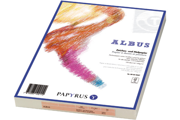 PAPYRUS Zeichenpapier A4 88020009 160g, weiss 100 Blatt