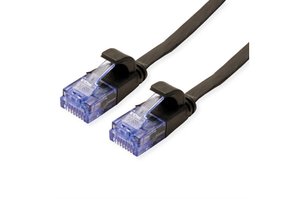 VALUE Patchkabel flach, CAT.6a UTP 21.99.082 Black, halogenfrei 2m
