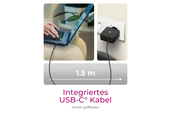 ICY BOX Steckerladegerät mit PD IBPS111PD USB-C, PD 3.0, 65W 1.5m