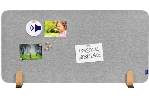 LEGAMASTE Tischtrennwand 120x60cm 7-209831 ELEMENTS, grau, Standfuss