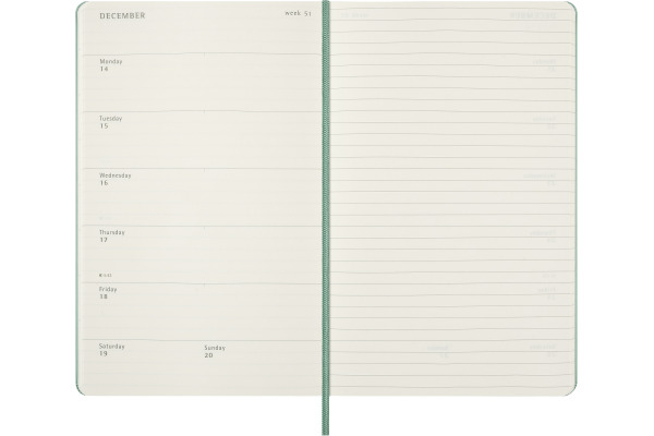 MOLESKINE Wochen-Notizkalender 26/27 DHB2418WN 18M liniert HC blau 13x21cm