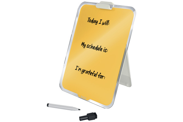 LEITZ Glass Noteboard Cosy 39470019 gelb 33x25x7.5cm