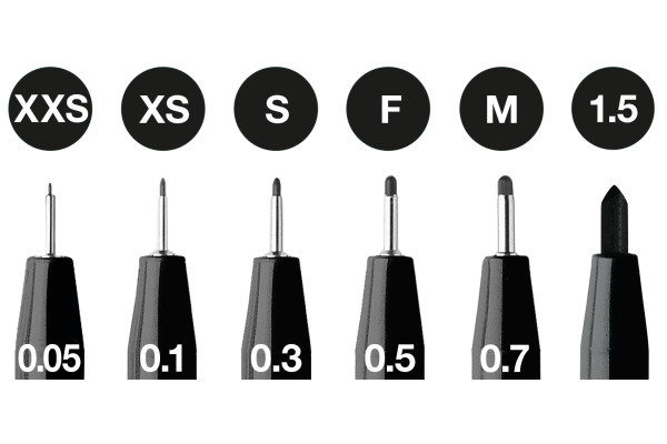 FABER-CA. Artist Pen Tuschestift 167154 schwarz 6 Stk.