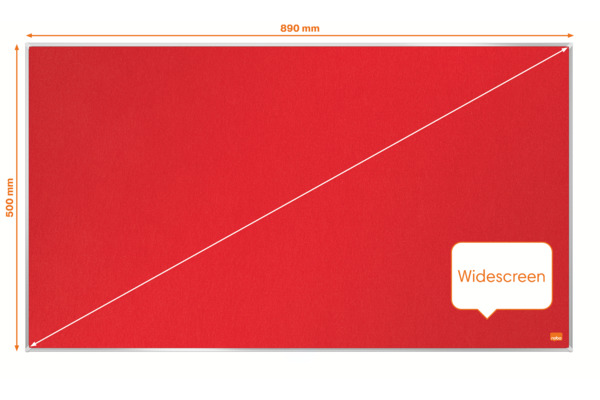 NOBO Filztafel Impression Pro 1915420 rot, 50x89cm