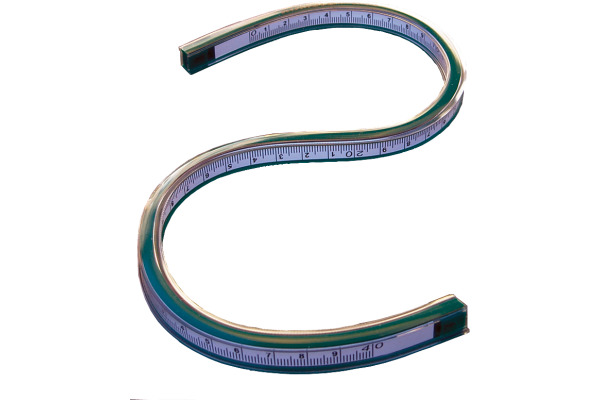 RUMOLD Flexibler Kurvenlineal 40cm 821040 mit Teilung