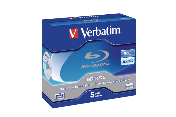 VERBATIM BD-R Jewel white/blue 50GB 43748 6x DL Scratchguard+ 5 Pcs