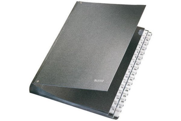 LEITZ Pultordner Hartkarton A4 58310095 schwarz 32 Fächer