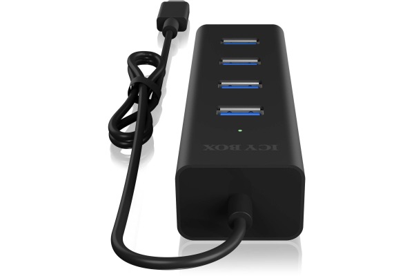 ICY BOX 4 Port Hub Type C USB 3.0 IBHUB1409 Aluminium black