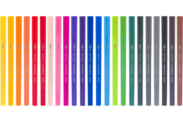 BRUYNZEEL Fineliner/Brushpen Set 60325024 assortiert 24 Stück