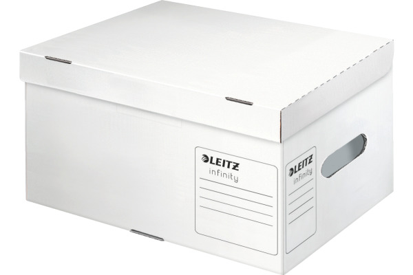 LEITZ Archiv-Box Infinity 61050000 weiss,mit Deckel 355x255x190mm
