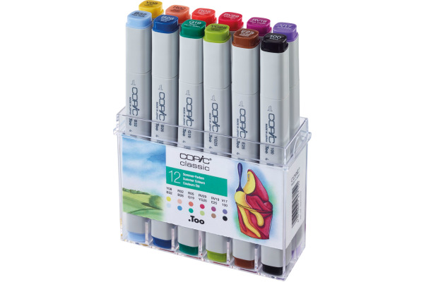 COPIC Marker Classic 20075707 Sommer-Farben, 12 Stück