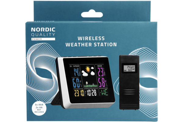NORDIC Q Weather Station Wireless RS8738LE5 color display outdoor sensor