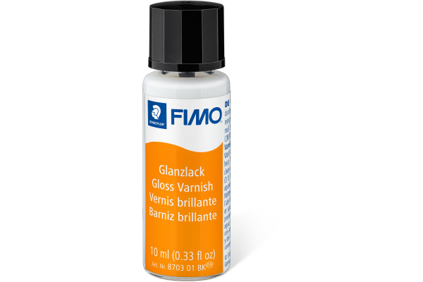 FIMO Glanzlack 10ml 870301BK Pinsel und Deckel