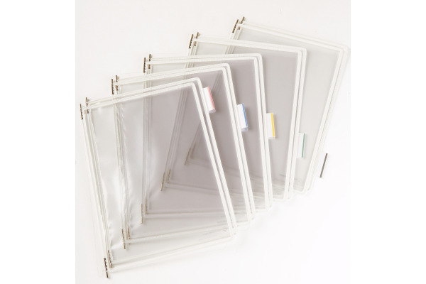 TARIFOLD T-Display Drehtasche A4 114002 PVC inkl. 5 Tabs weiss 10 Stk.