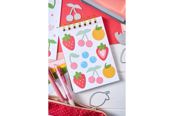 SIZZIX Stanzformen 666966 Fruit Doodles  17 Stück