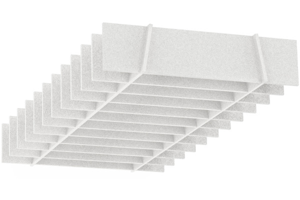 SUONO Deckenelement 240x120x28cm U12.0400 STRAIGHT, weiss