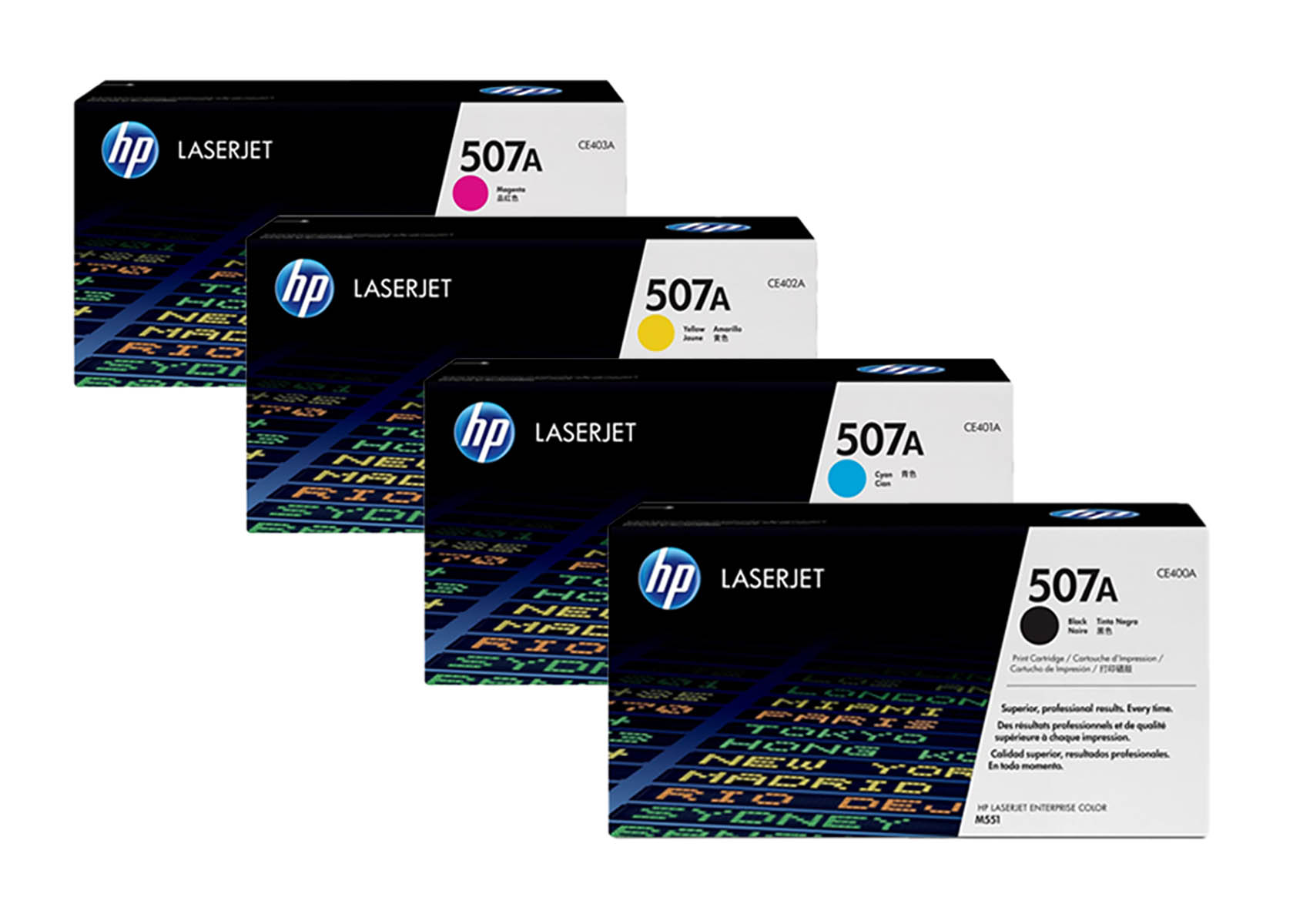 Original HP 507A / CE400A SET Multipack / Set mit allen vier Farben