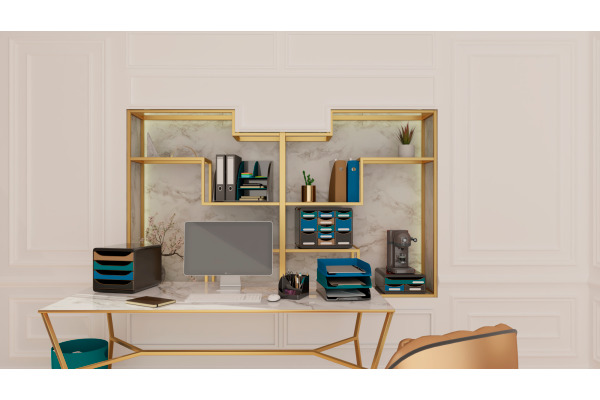 EXACOMPTA Desktop Organizer NEO DECO 394505D schwarz/blaugrün