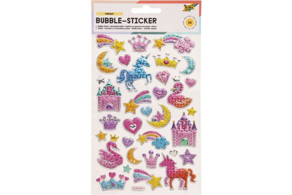 FOLIA Bubble-Sticker 14x21cm 19504 Fantasy