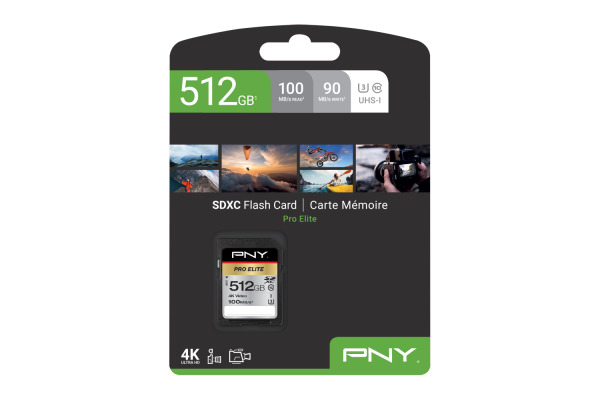 PNY Pro Elite 512GB SDXC Card PSD512U31 R100MB/s W90MB/s