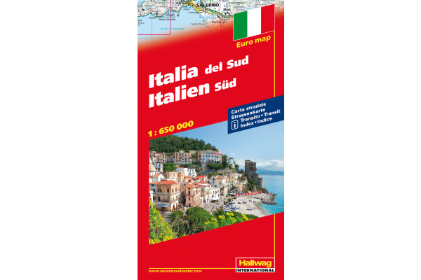 HALLWAG Strassenkarte 382831051 Italien Süd 1:650'000