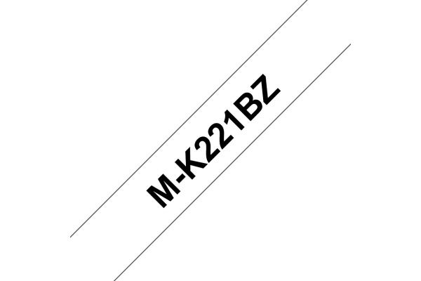 PTOUCH Band, nicht lam. schwarz/weiss M-K221BZ zu PT-65/75/85/110 8m x 9 mm
