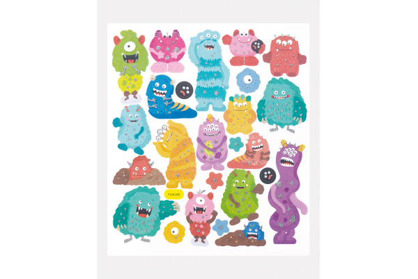 FOLIA Charming-Sticker 18204 Monster 2 Blatt/36 Stück