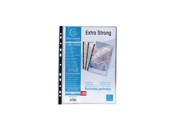 EXACOMPTA Zeigetaschen PP 90 my A4 5900E transparent, glatt 100 Stück