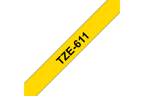 PTOUCH Band, laminiert schwarz/gelb TZe-611 PT-1280VP 6 mm