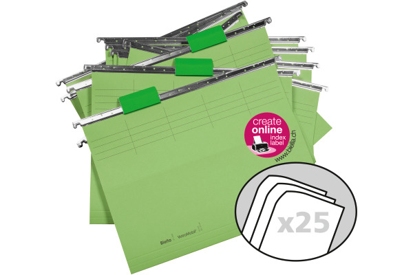 BIELLA Hängemappen-Set A4 27125531U hellgrün 32x25cm 25 Stück