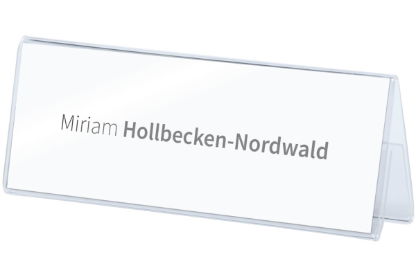 DEFLECTO Tischnamenschilder 48701 transparent A5