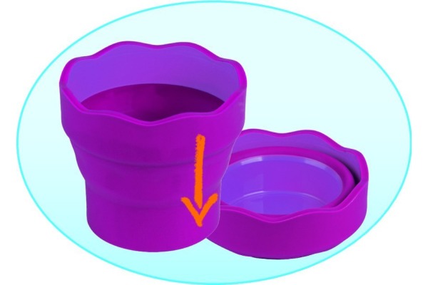 FABER-CA. Wasserbecher CLIC & GO 181510 blau, für Pinsel