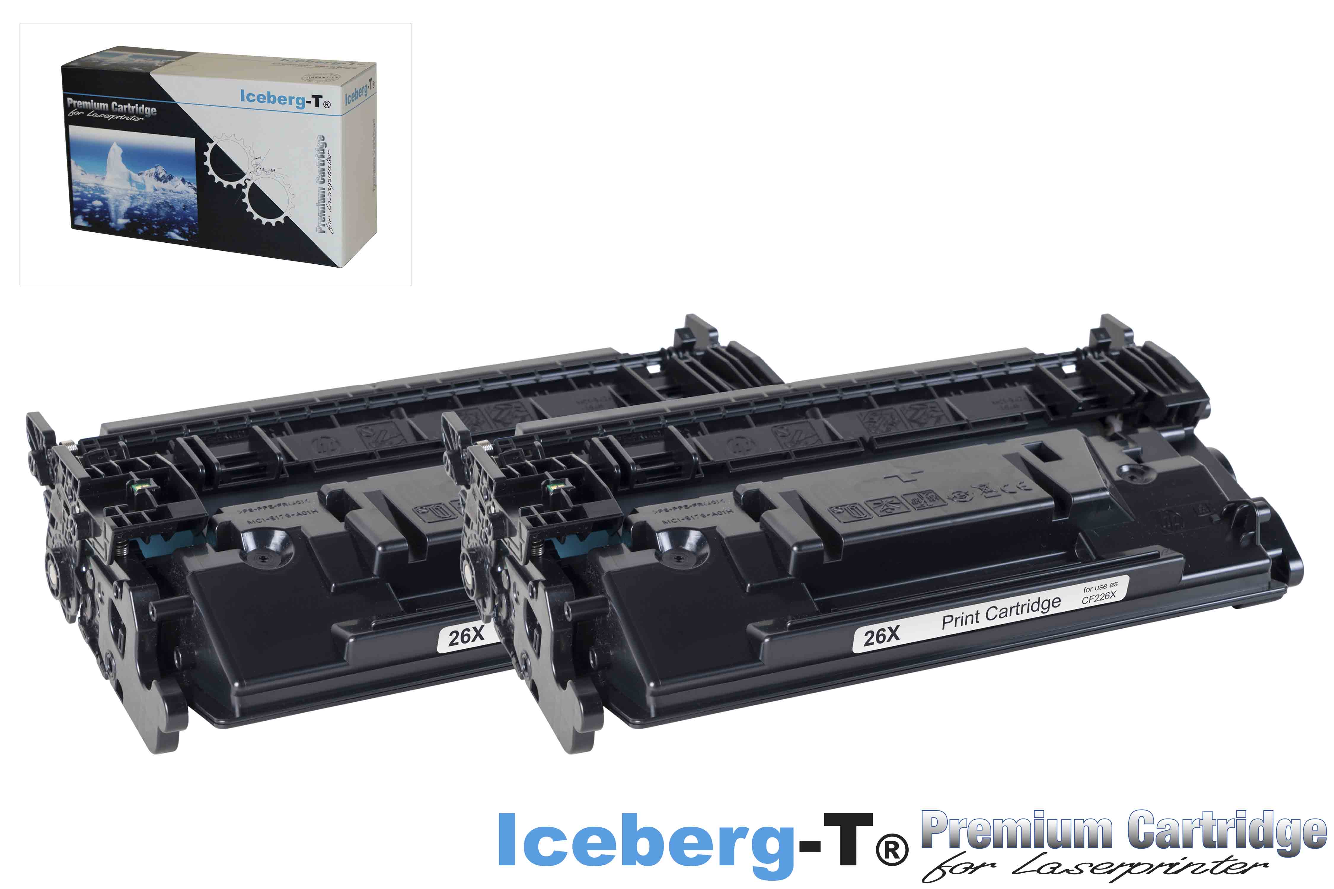 Iceberg-T Toner CF226X DuoPack 2 Stück à 9'000 Seiten, schwarz