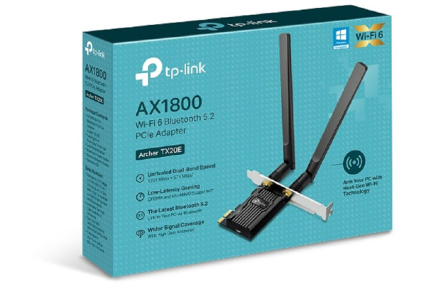 TP-LINK AX1800 DB WiFi 6 BT 5.2 PCI-E ARC.TX20E