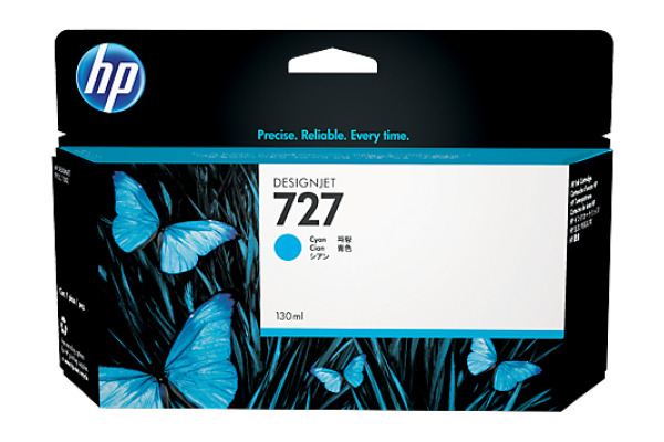 HP Tintenpatrone 727 cyan B3P19A DesignJet T920/T1500 130ml