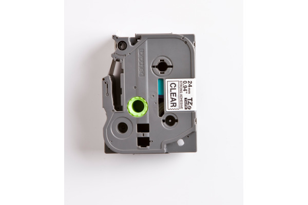 PTOUCH Band, strong/adh. schwarz/klar TZe-S151 PT-300 24 mm