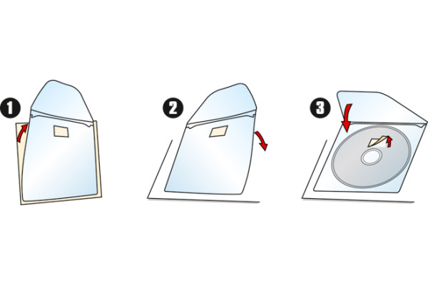 3L CD/DVD-Hülle 127x127mm 6832-10 PP selbstklebend 10 Stück