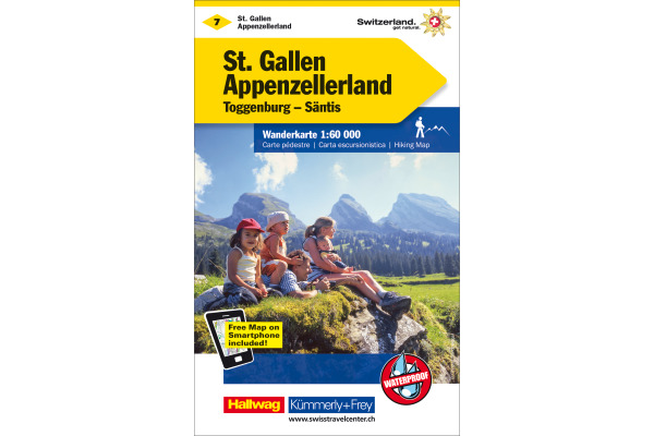 KÜMMERLY Wanderkarte 1:60'000 325902207 St. Gallen-Appenzellerland