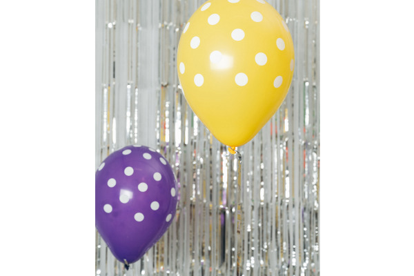 I AM CREA Ballons grosse Punkte 27cm 1000-1057 Mix 6 Stück