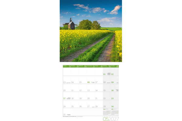 ACKERMANN Bildkalender 2027 4704 Traumpfade ML 30x30cm