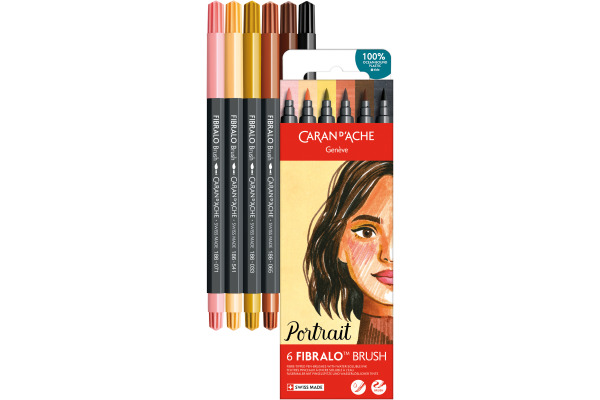 CARAN D'A Classic Fibralo Brush 0.5-5mm 186.803 Portrait 6 Stück