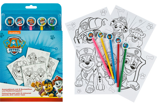 UNDERCOV Ausmalblock m. 5 Buntstiften PPUT1300 Paw Patrol