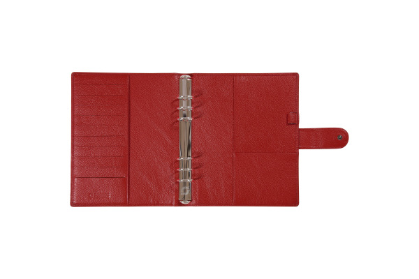 SUCCES Agenda A5 Ringbuch Cadiz 84736545U Leder rot 18.5x23.6cm