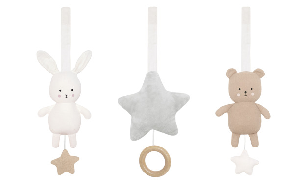 JABADABAD Babygym Spielzeug Hase/Teddy K128 braun/weiss