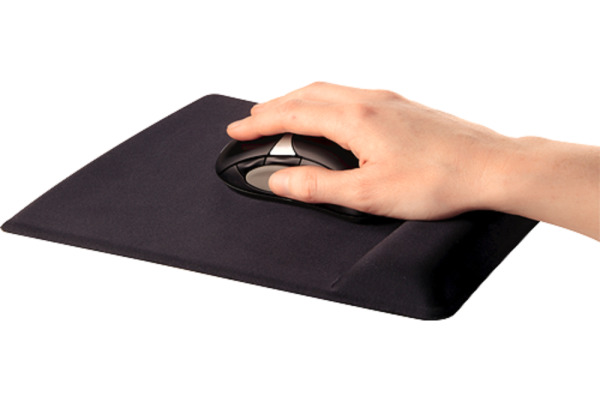 FELLOWES Mausmatte Crystals 9181201 schwarz,mit Handgelenkauflage