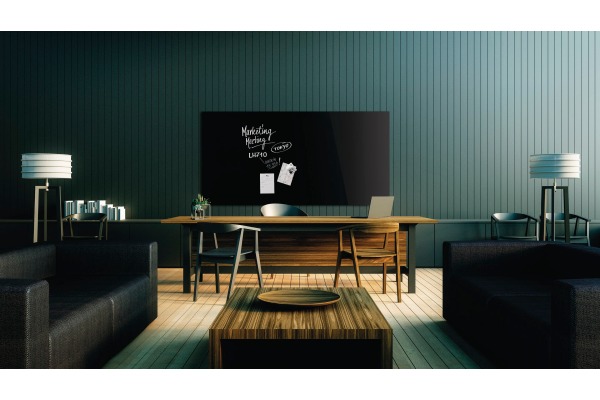 MAGNETOP. Design-Glasboard 1200x900mm 13404012 schwarz, magnetisch