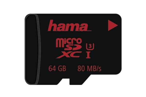 HAMA microSDXC 64GB UHS Speed 123982 Class 3 UHS-I 80MB/s, Adapter