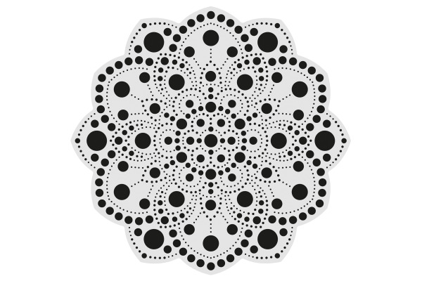 ALADINE Dot painting Punktmalerei 85502 Form & Schablone 20cm