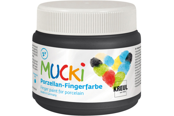 KREUL Porzellan-Fingerfarbe Mucki KR-26306 nachtschwarz